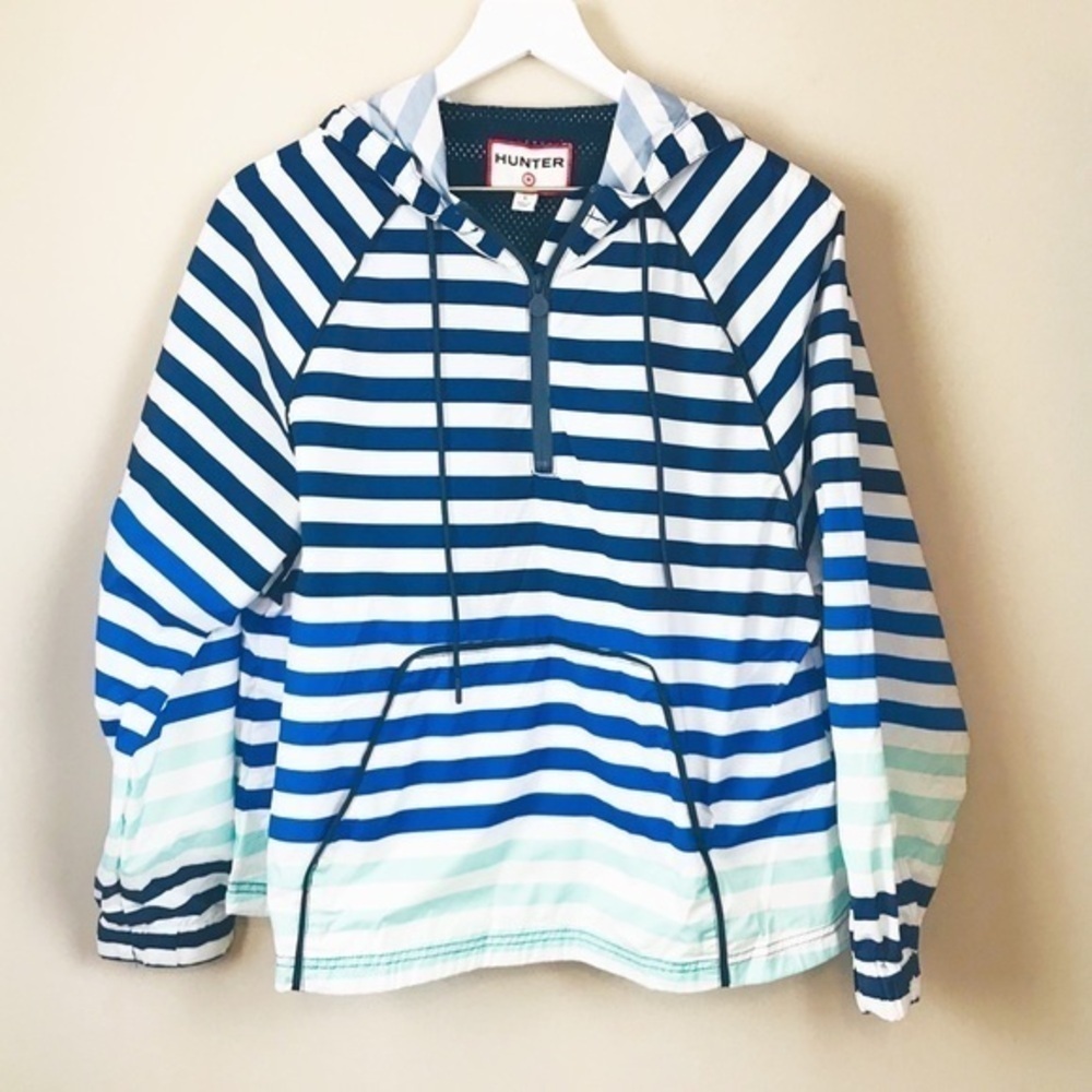 HUNTER TARGET STRIPE WINDBREAKER PULLOVER HOODIE